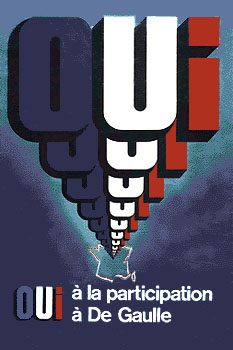 affiche pour le rfrendum du 27 avril 1969 sur la participation institutionnelle