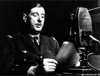 le gnral de Gaulle au micro de la BBC en octobre 1941